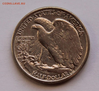 США 50 центов 1943 Шагающая свобода. СЕРЕБРО. - 7