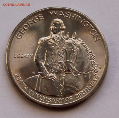 США 50 центов 1982 D Вашингтон. СЕРЕБРО. - 3