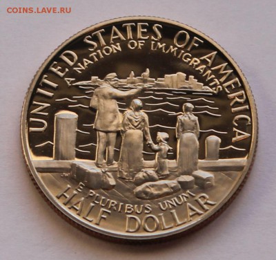 США 50 центов 1986 S Иммигранты. - 11