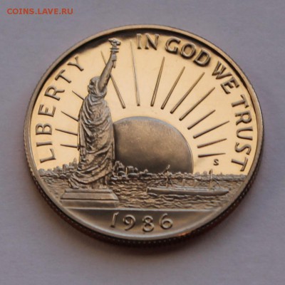 США 50 центов 1986 S Иммигранты. - 6