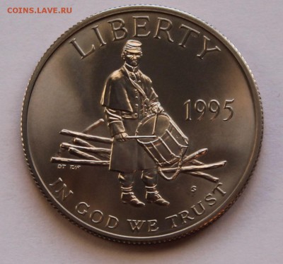 США 50 центов 1995 S Гражданская война. Барабанщик. - 3