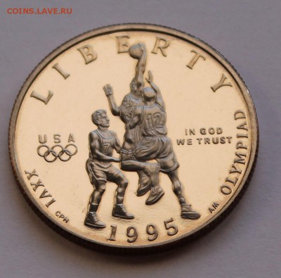 США 50 центов 1995 S Олимпиада. Баскетбол. - 6