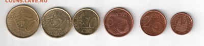 Испания, евроценты 50,20,10,5.2,1 1999-2005 - Испания, Евроценты 50,20,10,5,2,1 1999-2005 года реверс