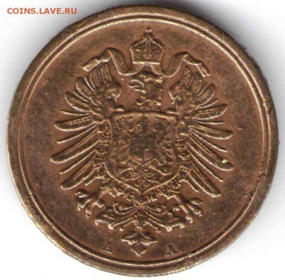 Германия 1 пфенниг 1889 г. до 25.00 19.03.17 г. - ИН15