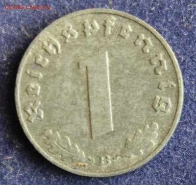 С 1 руб. III-й РЕЙХ 1 пфенниг 1943г."В" ЦИНК до 25.03. в 22 - IMG_4975.JPG