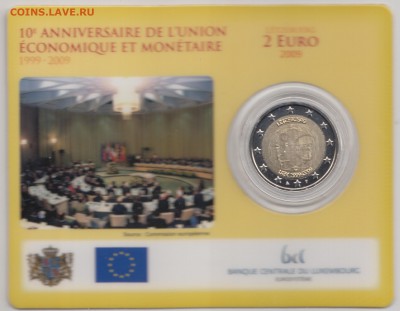 Люксембург 2 евро 2009 EMU BU COINCARD до 25.03.17 - IMG_0003 - копия