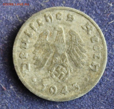 С 1 руб. III-й РЕЙХ 1 пфенниг 1943г."А" ЦИНК до 25.03. в 22 - IMG_4972.JPG