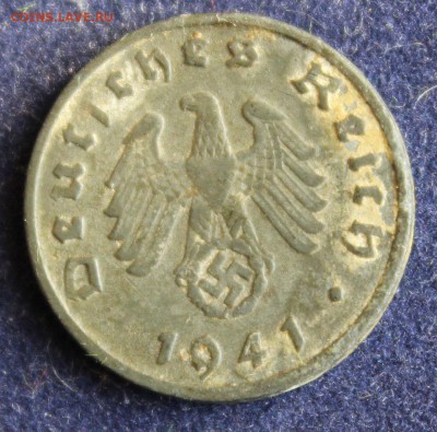 С 1 руб. III-й РЕЙХ 1 пфенниг 1941г."А" ЦИНК до 25.03. в 22 - IMG_4966.JPG