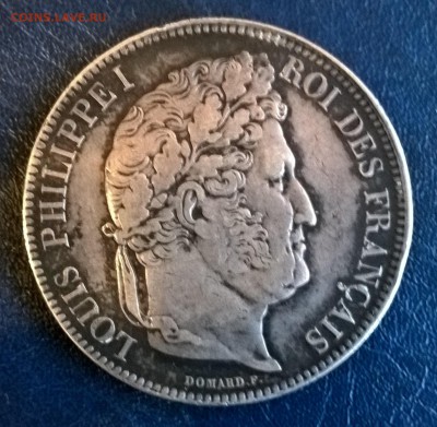 5 франков 1842 года, на оценку - 1m-min