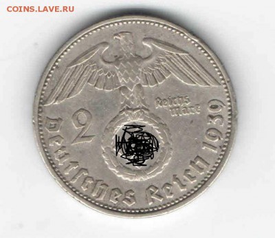 Германия 2 марки Гинденбург 1939 D - германия 2 марки гинденбург 19391