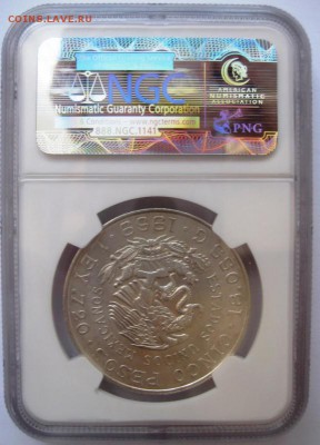 Мексика 5 песо 1959 NGC MS62 до 25.03 - lot-243857-3
