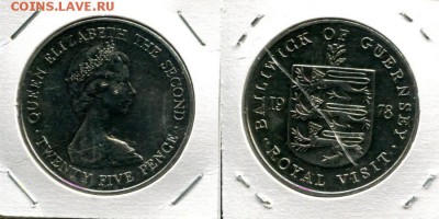 Британское Содружество. Елизавета II. - Guernsey 25p 1978 RVisit