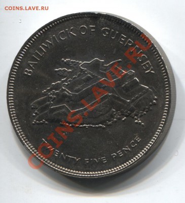 Гернси 25 пенсов 1977 Сер.юбилей до 07.02.11 в 22.00мск - Guernsey1977