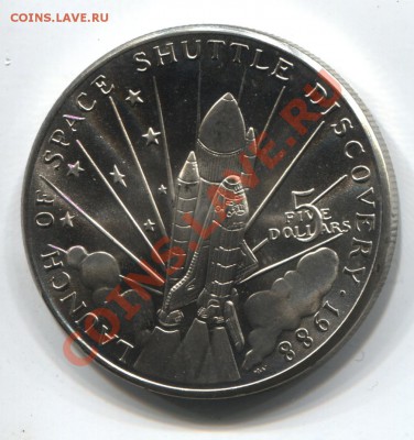 Маршалловы о-ва 5$ 1988 Шаттл Дискавери до 07.02.11 22.00мск - Marshall