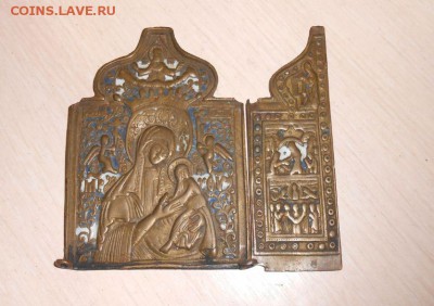 Складень Пресвятая Богородица Страстная 19 век Эмаль27.03.17 - 755.JPG