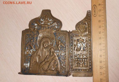 Складень Пресвятая Богородица Страстная 19 век Эмаль27.03.17 - 758.JPG