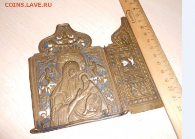 Складень Пресвятая Богородица Страстная 19 век Эмаль27.03.17 - 759.JPG