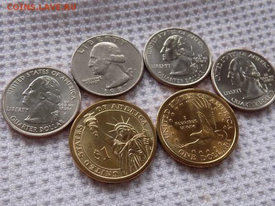 3шт доллар,3 квотера в блеске-оценка. - RSCN5391.JPG