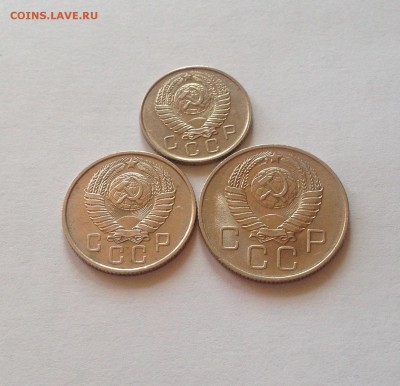 10 , 15 , 20 копеек 1957г.(4)шт.блеск , до 28.03.17г. - 10-15-20-57-7