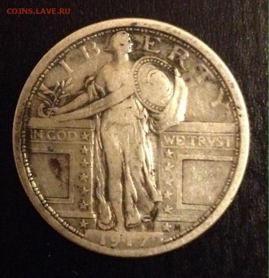 25 центов 1917 США тип 1 - Quater dollar 1917 тип 1_1