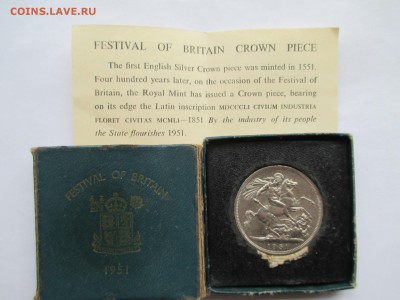 англия крона 1951 года в коробке с сертификатом - IMG_0044.JPG