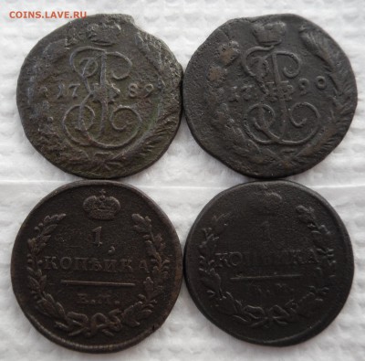 Лот копеек 1789,90гг,1819,27гг до 27.03 в 22.00 МСК - 1