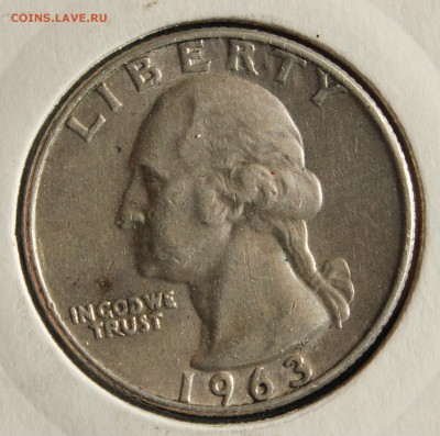 С 1 руб. USA  QUARTER DOLLAR 1963г. до 30.3 в 22-00 - IMG_5136.JPG
