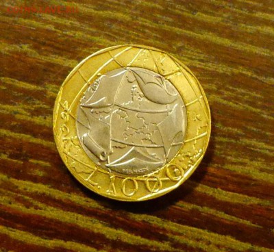 ИТАЛИЯ - 1000 лир ЗВЕЗДА БИМ до 31.03, 22.00 - Италия 1000л голова девушки БИМ