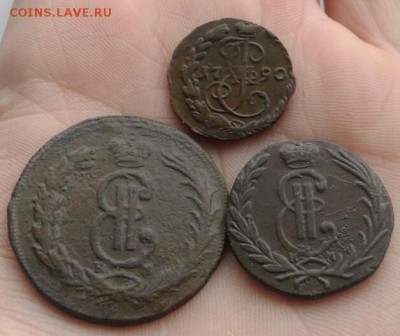 1 копейка 1767 к.м,2 копейки 1770 к.м,денга 1790 е.м. - q1