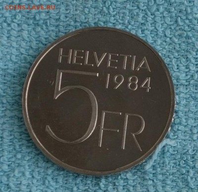 5 франков 1984 Швейцария до 28.03.17 в 22:00 - pic11
