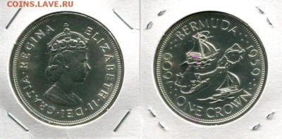 Британское Содружество. Елизавета II. - Bermuda 1Cr 1959