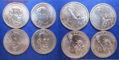 1 доллар США 4шт из серии америкосовские президенты 1 до01.4 - IMG_1937-1