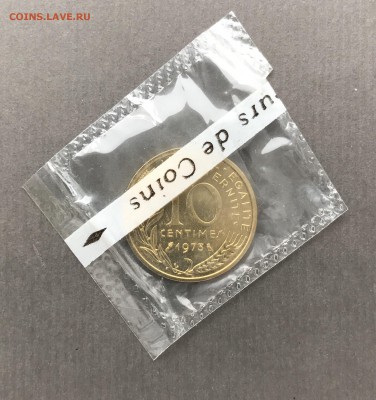 Франция, 10 Сантимов 1973г., UNC, KM# 929 - IMG_0168.JPG