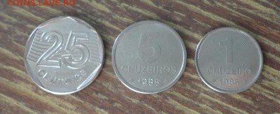 БРАЗИЛИЯ - три монеты ФАО до 2.04, 22.00 - Бразилия набор 25 с, 5 к, 1 к