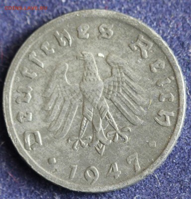 С 1 руб.ГЕРМАНИЯ под СОЮЗНИКАМИ 5пф. 1947г."D" до 2.04 - IMG_5366.JPG