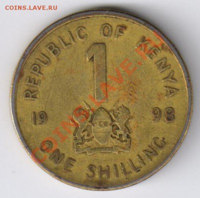 КЕНИЯ 1 шиллинг 1998г до 11.02.2011г 21-00 по МСК - Кения 1 шиллинг 1998г 001