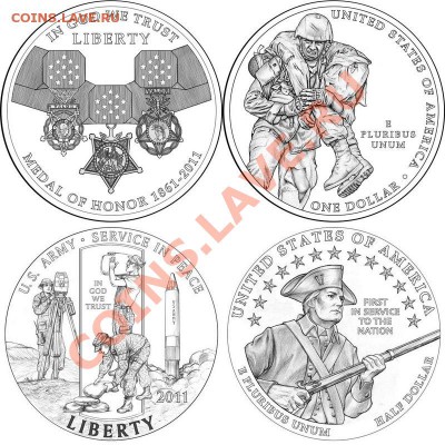новые 1$, 5$ и 50 центов США в 2011 - Картинки2