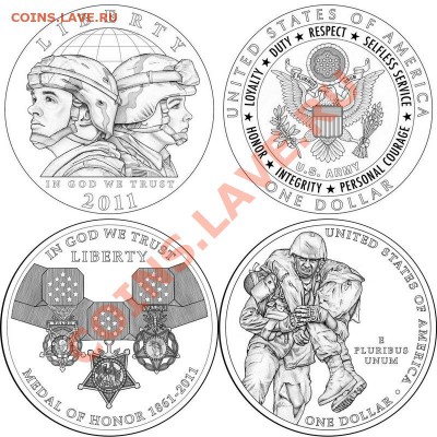 новые 1$, 5$ и 50 центов США в 2011 - Картинки1