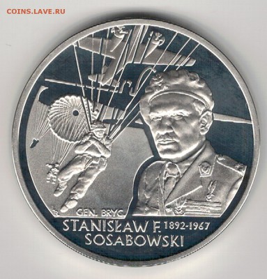 Ag Польша 10 злотых 2004 Сосабовский 03.04 в 22.00мск (Д504) - 5-п04