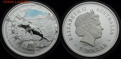 1 доллар 2008г. Австралия - Горбатый кит - 1доллар2008_1_1
