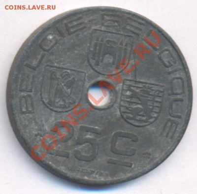 Бельгия 25 сантимов.1944 г. До 8.02.11 г. 22-00 МСК. - Бельгия 25 44.1