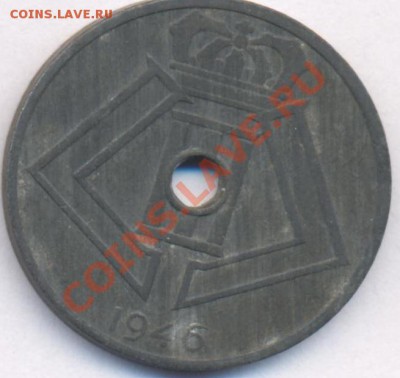 Бельгия 25 сантимов.1946 г. До 8.02.11 г. 22-00 МСК. - Бельгия 25 46