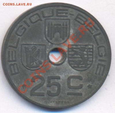 Бельгия 25 сантимов.1946 г. До 8.02.11 г. 22-00 МСК. - Бельгия 25 46.1