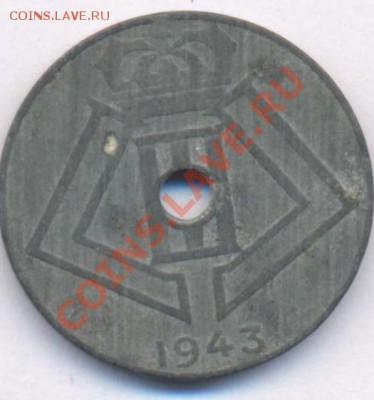 Бельгия 10 сантимов.1943 г. До 8.02.11 г. 22-00 МСК. - Бельгия 10 43
