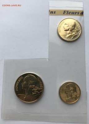 Франция, три монеты: 5, 10, 20 Сантимов, 1978г., UNC - IMG_0670.JPG