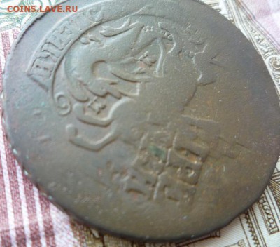 2 копейки 1763г мм перечекан,до 2.04 - п3