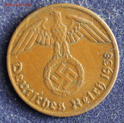 С 1 руб. III-й РЕЙХ 1 пфенниг 1938г."B" БРОНЗА до 5.04 в 22 - IMG_5374.JPG