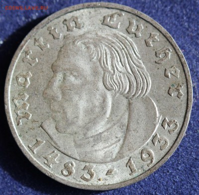 С 1 руб. ГЕРМАНИЯ 2 марк 1933г."D" МАРТИН ЛЮТЕР до 5.04 - IMG_5276.JPG