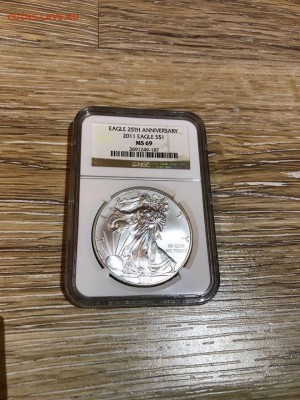 США 1 Доллар 2011 в слабе NGC MS 69 - One_2011