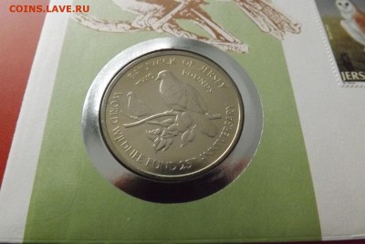 Джерси 2 фунта 1987 Голубь Фонд дикой природы Крона Шайба - s-l1600 %281%29